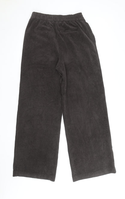Next Women Brown Corduroy Wide-Leg Trousers Size 18L Tall