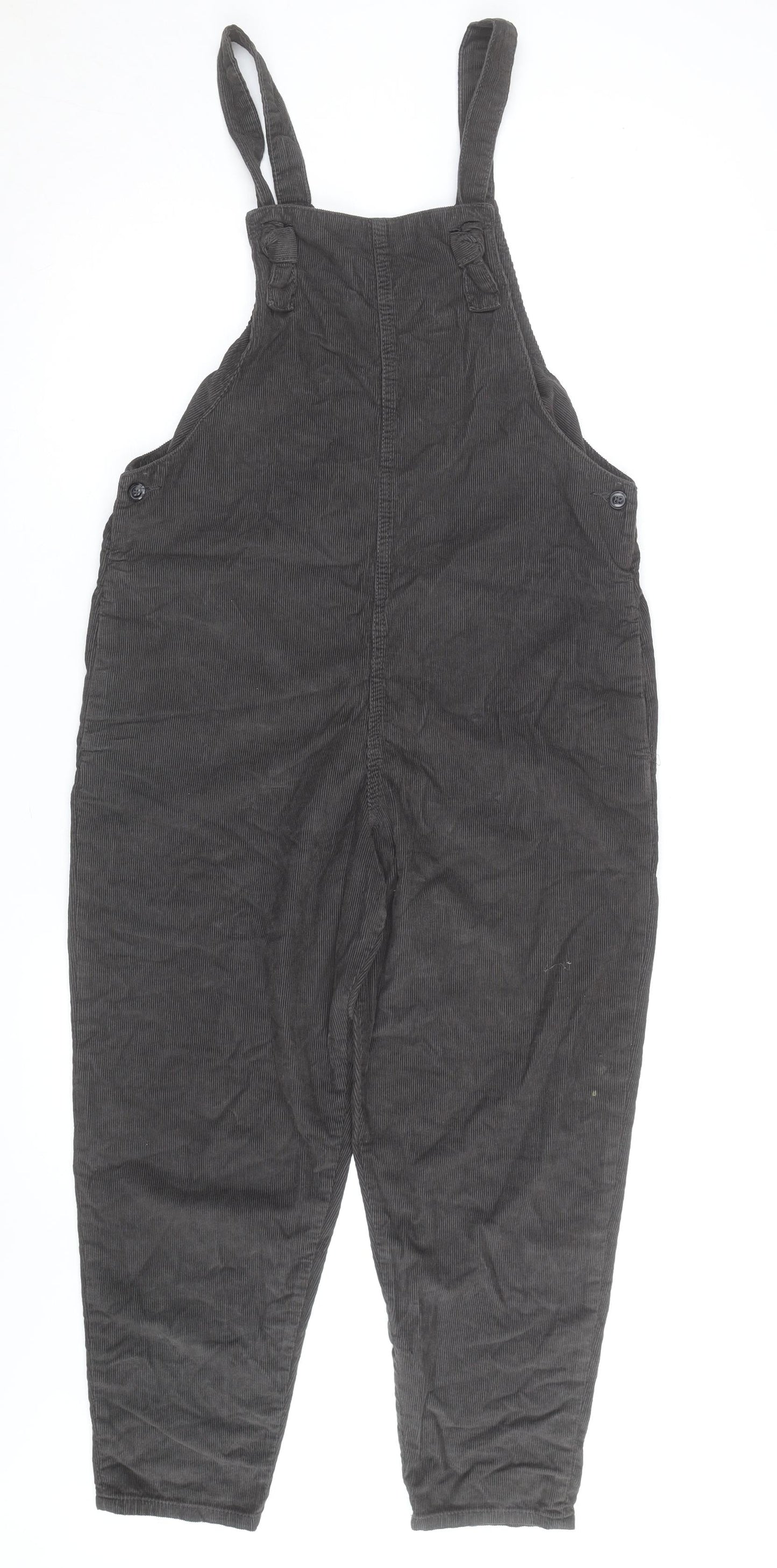 Next Boys Black Corduroy Dungarees 13 Years Adjustable Waist Casual