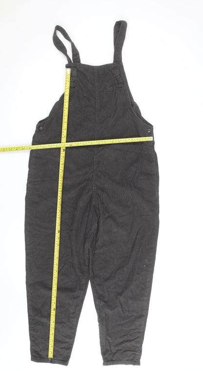 Next Boys Black Corduroy Dungarees 13 Years Adjustable Waist Casual