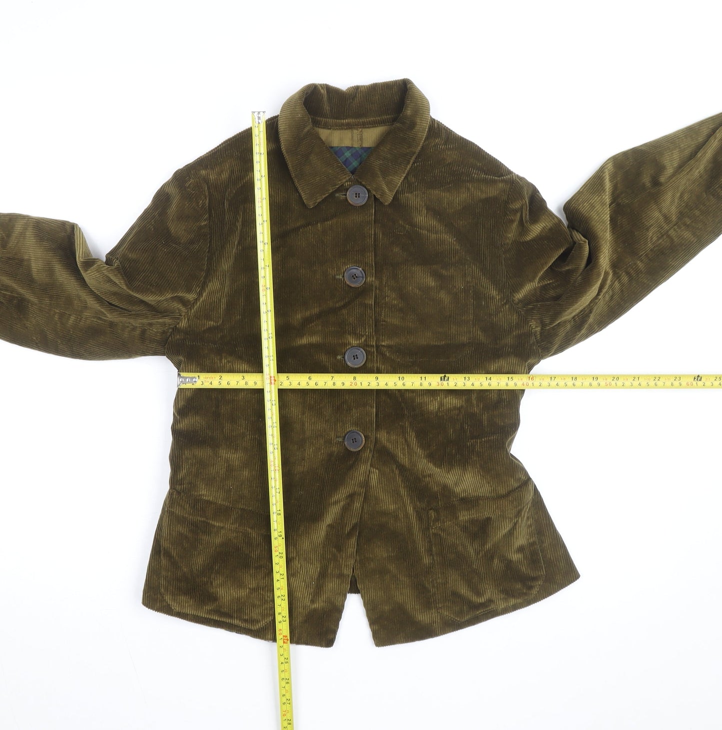 Gallego Desportes Men's Green Corduroy Lined Jacket Size L