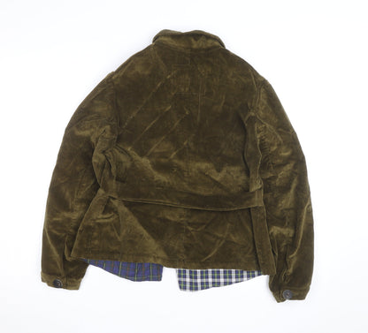 Gallego Desportes Men's Green Corduroy Lined Jacket Size L