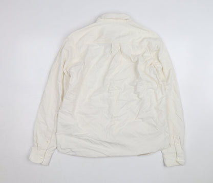 Carhartt Men’s Ivory Corduroy Button-Up Long Sleeve Shirt M
