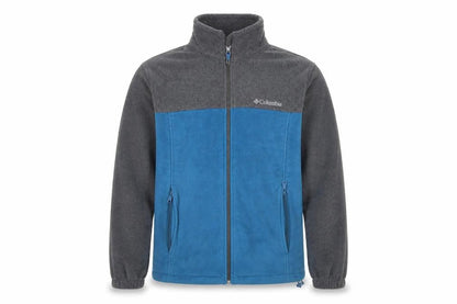 Columbia Men's Blue Grey Fleece Full Zip Active Jacket Size S