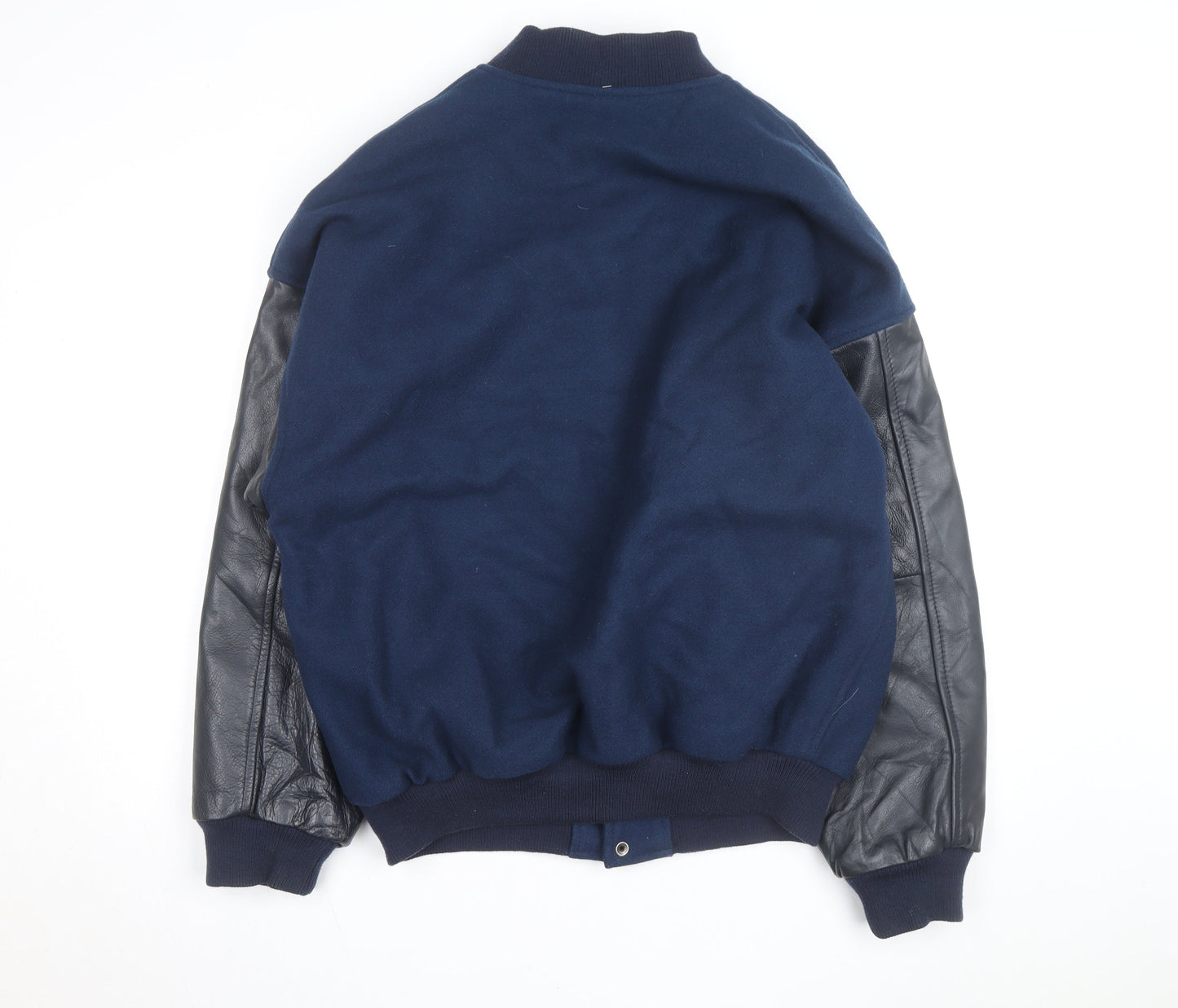 Canada Sportswear Men's Blue Wool Leather NYPD Varsity Jacket XL