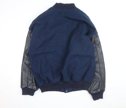Canada Sportswear Men's Blue Wool Leather NYPD Varsity Jacket XL