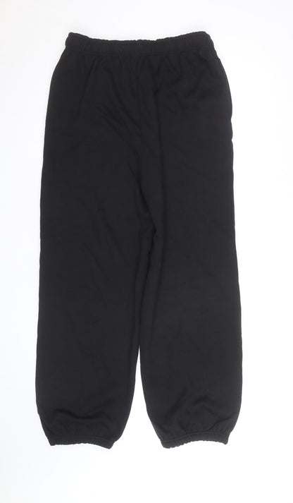 BoohooMAN Men's Black Jogger Sweatpants L Regular Fit Fleece Activewear