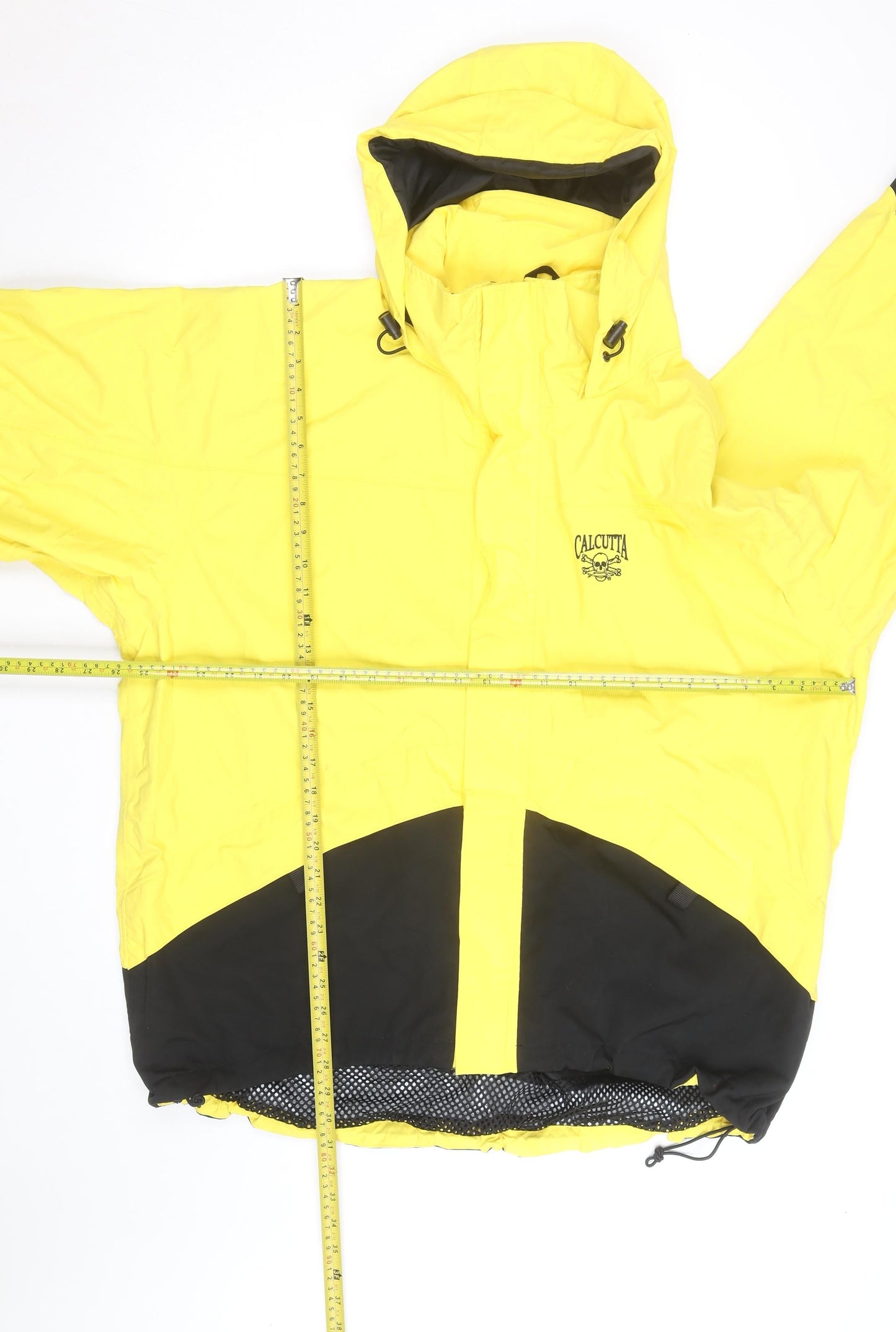 Calcutta Apparel Mens Yellow Hooded Waterproof Parka Jacket XL