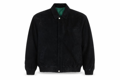 Galleria Benson & Hedges Men's Black Leather Bomber Jacket M
