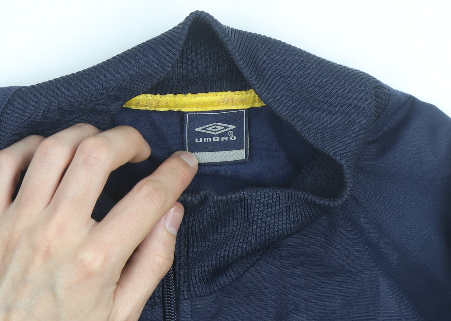 Umbro Men's Navy Blue Sweden Track Jacket XL Full Zip Windbreaker