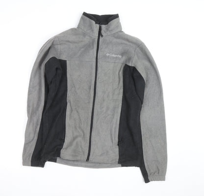 Columbia Men's Grey & Black Fleece Windbreaker Jacket Size S