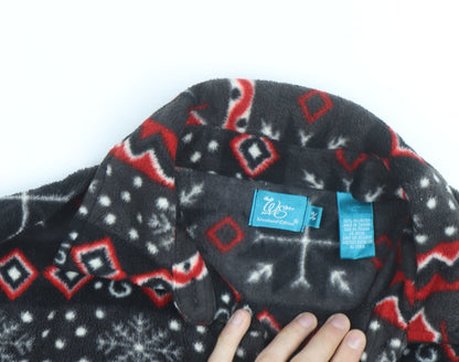 Weekend Edition Men's Multicoloured Fleece Jacket Size M Fair Isle Pattern