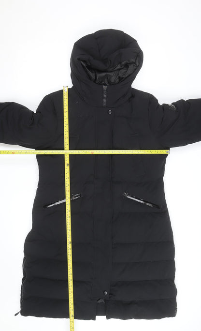 Adidas Womens Black Long Hooded Puffer Coat XL Winter Jacket