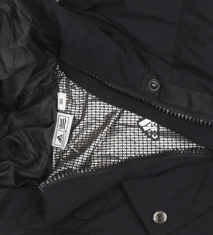 Adidas Womens Black Long Hooded Puffer Coat XL Winter Jacket