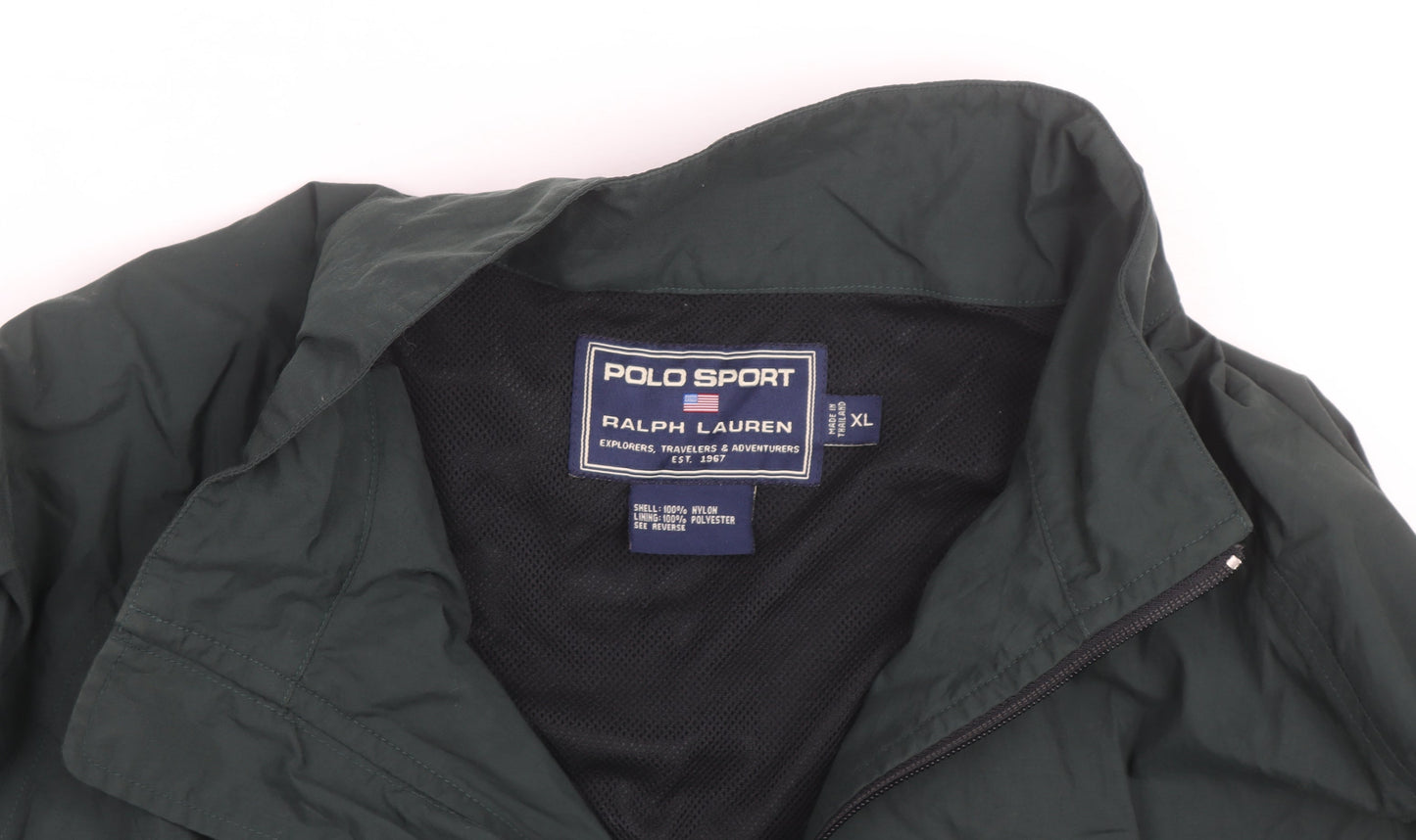 Ralph Lauren Polo Sport Men's Green XL Windbreaker Nylon Jacket
