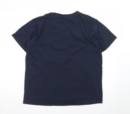 Wild Kiwi Men's Navy New Zealand Graphic Cotton T-Shirt M