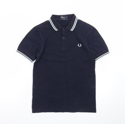 Fred Perry Men's Blue Slim Fit Polo Shirt XS Cotton