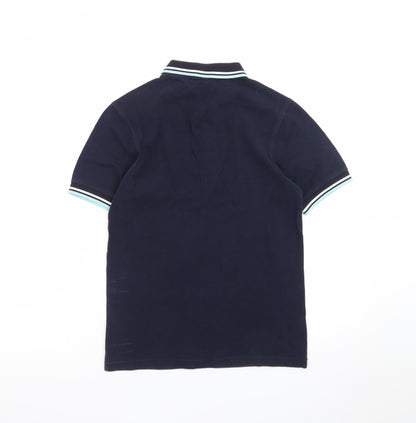 Fred Perry Men's Blue Slim Fit Polo Shirt XS Cotton