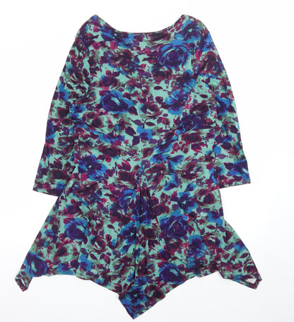 Wallis Women Multicoloured M Asymmetric Floral Dress