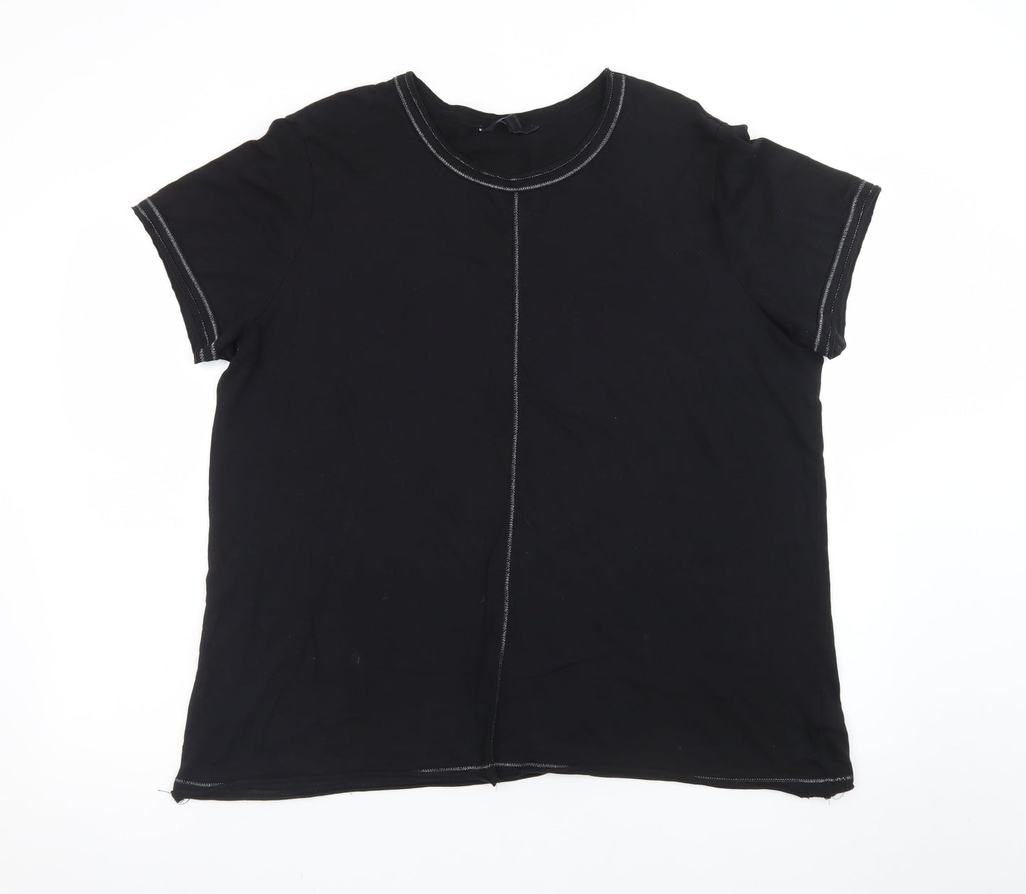Next Women’s Black Short Sleeve Basic T-Shirt UK 20