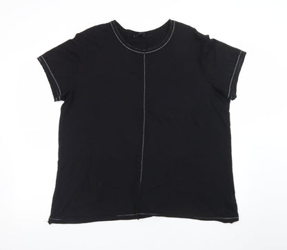 Next Women’s Black Short Sleeve Basic T-Shirt UK 20
