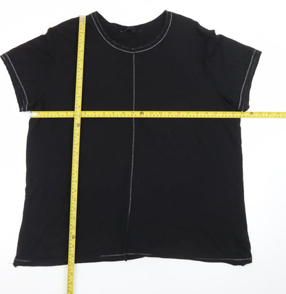 Next Women’s Black Short Sleeve Basic T-Shirt UK 20