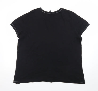 Next Women’s Black Short Sleeve Basic T-Shirt UK 20
