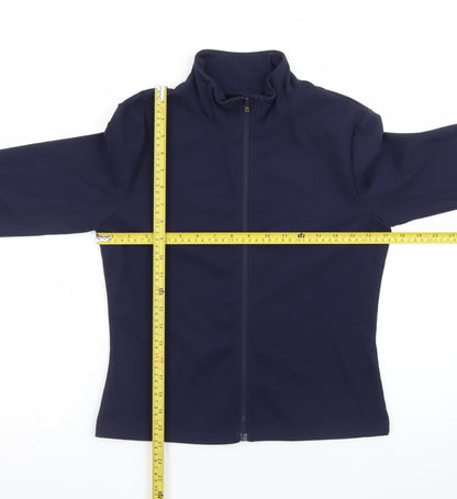 H&M Move Women's Blue Soft Shell Zip Jacket Size 12