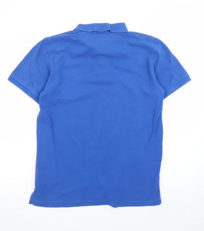 GANT Men’s Blue Cotton Short Sleeve Polo Shirt Medium