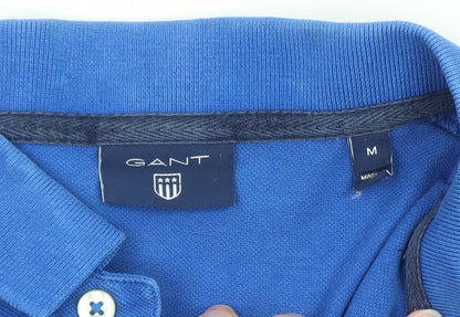 GANT Men’s Blue Cotton Short Sleeve Polo Shirt Medium