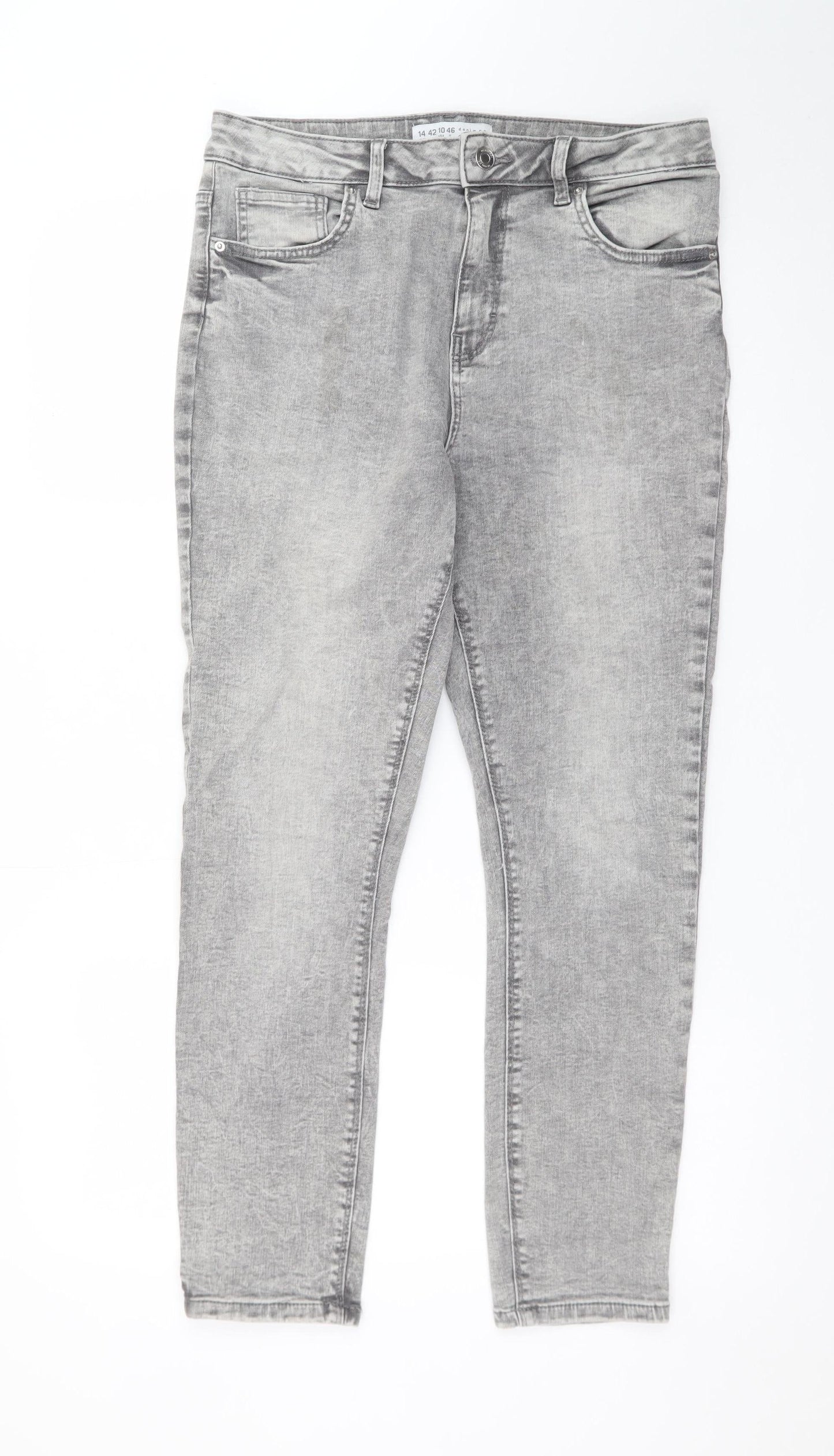 Primark Women’s Grey Skinny Stretch Denim Jeans Size 14