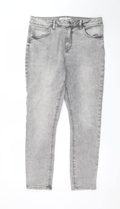 Primark Women’s Grey Skinny Stretch Denim Jeans Size 14