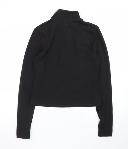 H&M Move Womens Black Slim Fit Lightweight Zip Jacket Size M