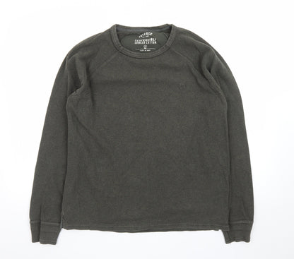 FatFace Men's Green Long Sleeve Regular Fit Cotton T-Shirt Size M