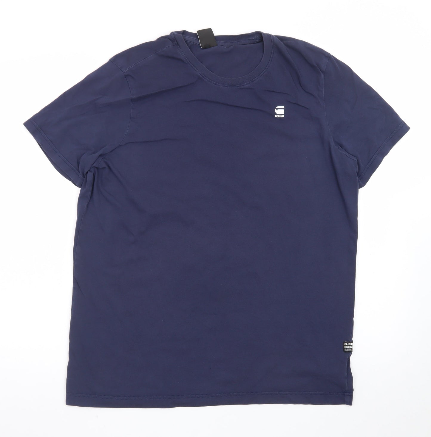 G-Star RAW Men's Blue XL Crew Neck Cotton T-Shirt
