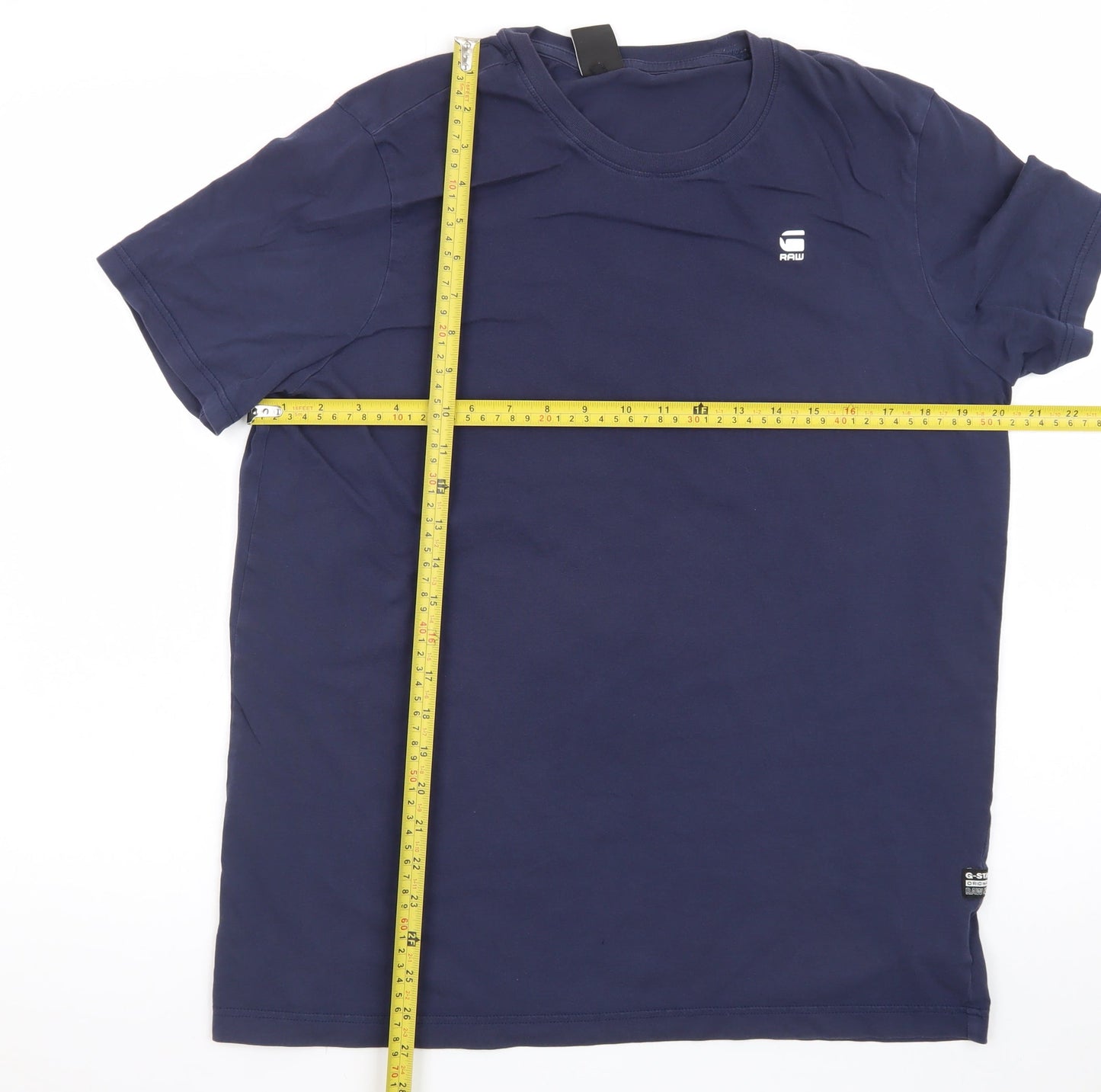 G-Star RAW Men's Blue XL Crew Neck Cotton T-Shirt