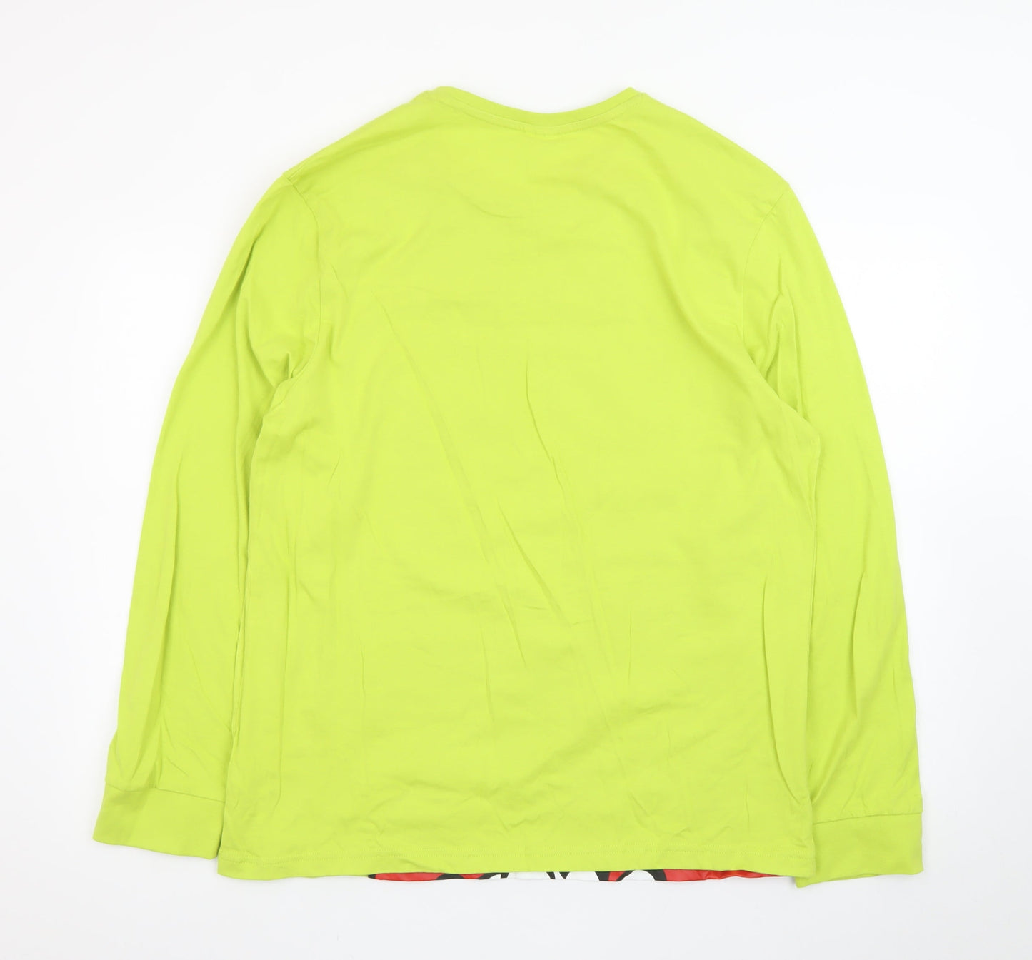 The Grinch Men's Green Long Sleeve Christmas Graphic T-Shirt Size L