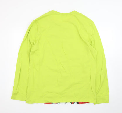 The Grinch Men's Green Long Sleeve Christmas Graphic T-Shirt Size L