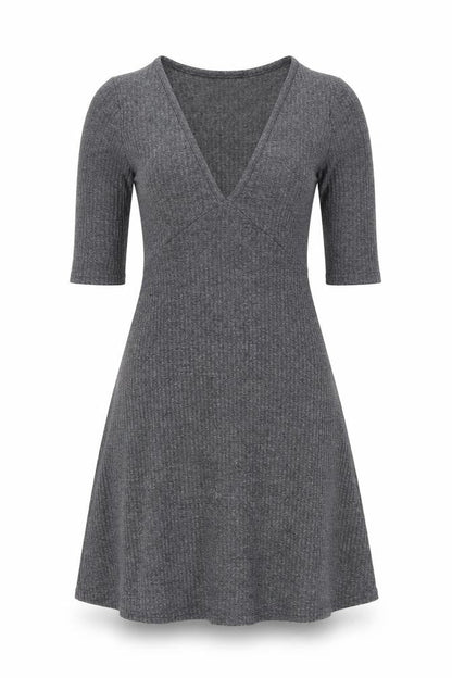 Sparkle & Fade Women’s Grey Knit A-Line Stretch Dress XS