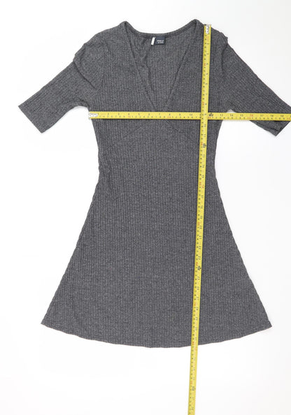Sparkle & Fade Women’s Grey Knit A-Line Stretch Dress XS