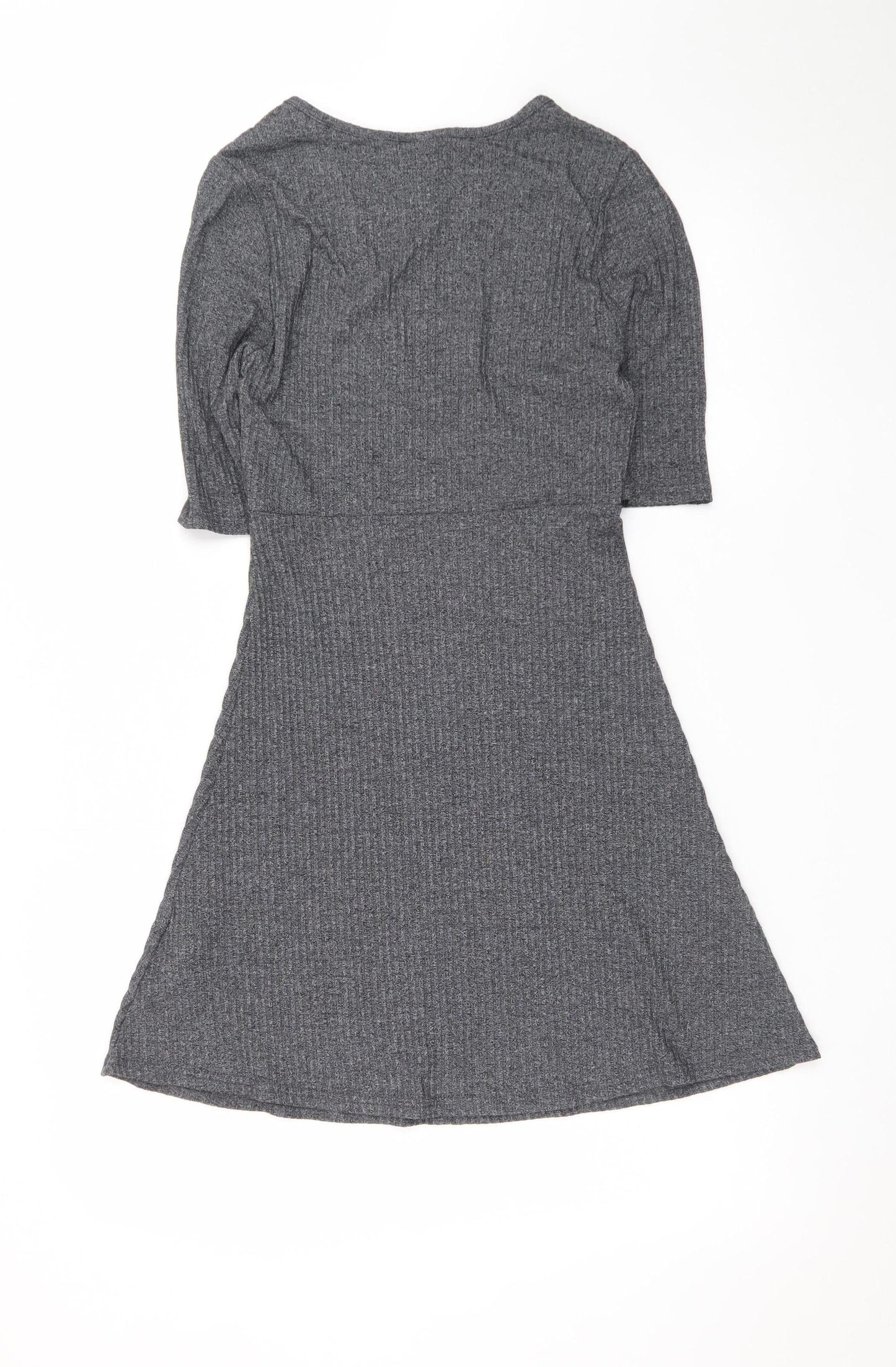 Sparkle & Fade Women’s Grey Knit A-Line Stretch Dress XS