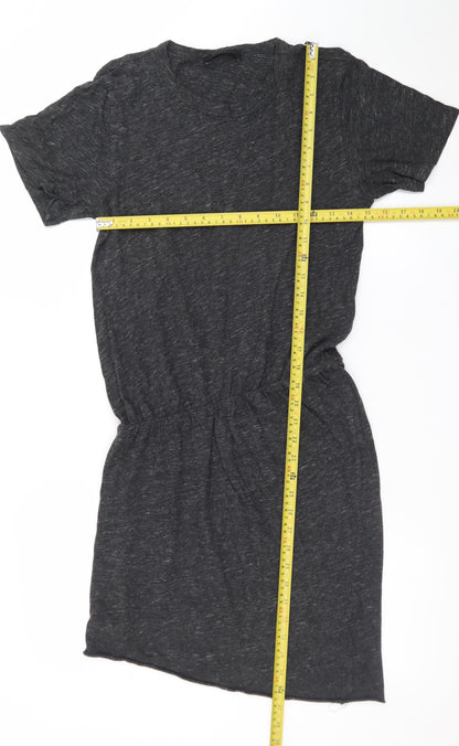 AllSaints Women's Grey Short Sleeve T-Shirt Dress Size S
