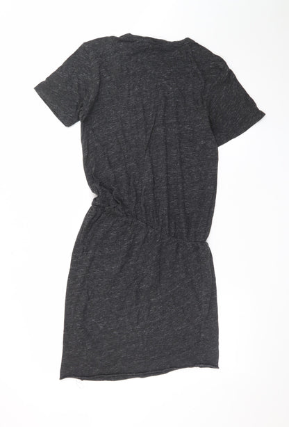 AllSaints Women's Grey Short Sleeve T-Shirt Dress Size S