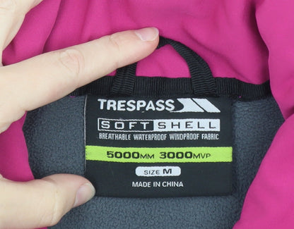 Trespass Women’s Pink Softshell Waterproof Windproof Jacket Size M