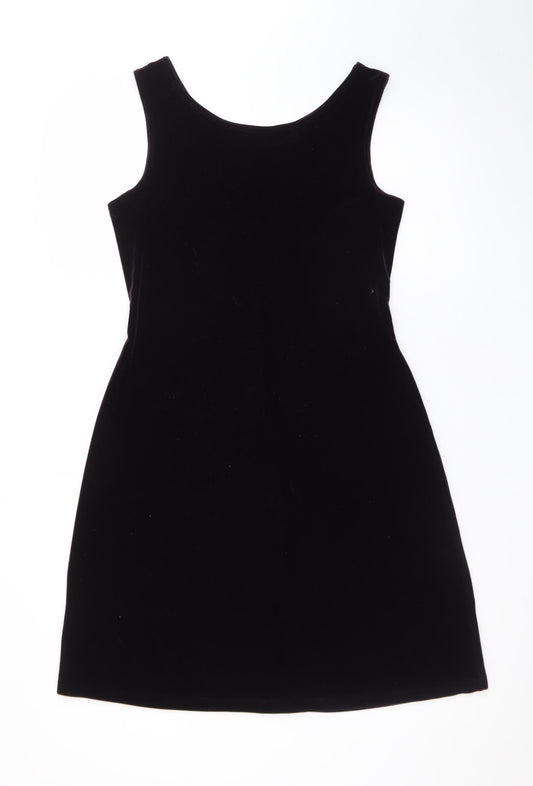 Falcini International Women's Black Velvet Sheath Dress Size 12