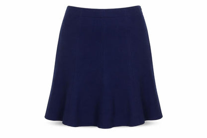Marks & Spencer Per Una Womens Navy A-Line Midi Skirt Size 16 Wool Blend