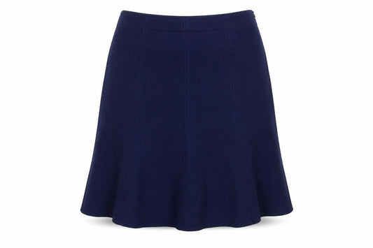 Marks and Spencer Per Una Womens Navy A-Line Midi Skirt Size 16 Wool Blend