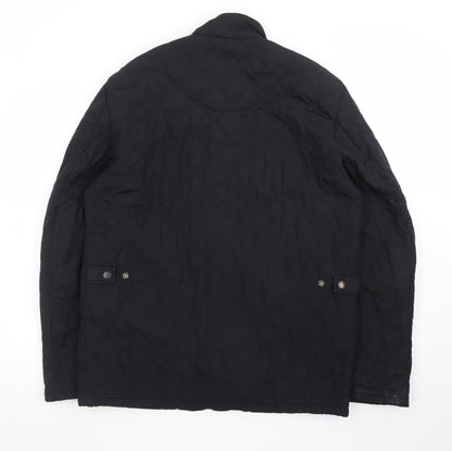 Barbour Men's Black Quilted Jacket Size M Water Resistant Classic Style