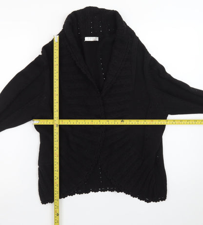 Precis Petite Women's Black Cotton Blend Cardigan L