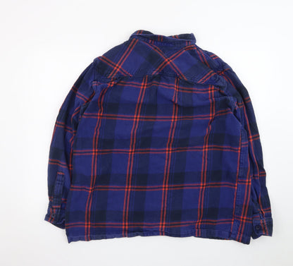 Jacamo Men's Blue Plaid Flannel Button-Up Shirt XL