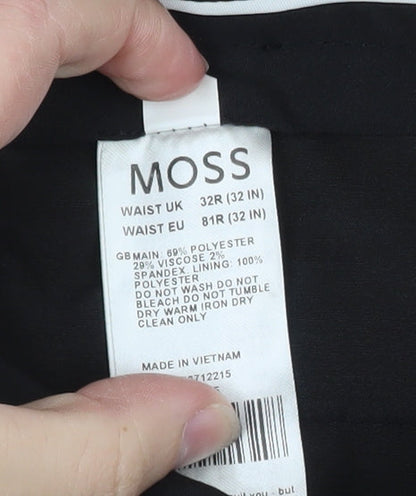 Marks and Spencer Men's Black Slim Fit Dress Trousers 32R Polyester Blend